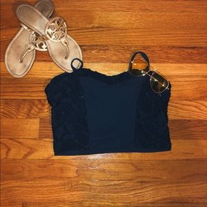 HOLLISTER | Lacey cotton crop top